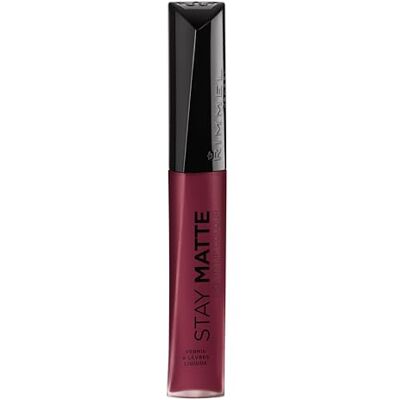 Rimmel Rouge à Lèvres Stay Matte Liquide Fini mat Waterproof et sans transfert 810 Plum this Show 5,5ml - Publicité Rimmel Rouge à Lèvres Stay Matte Liquide Fini mat Waterproof et sans transfert 810 Plum this Show 5,5ml - Publicité