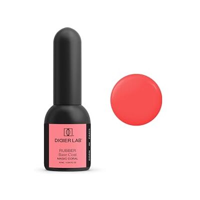 DIDIER LAB Premium Rubber Base Gel Sans Hema & TPO Magic Coral 10ml Vernis Semi Permanent à Ongles UV Base Coat Semi Permanent Manucurist Nail Art Gel UV Ongle Couleur - Publicité DIDIER LAB Premium Rubber Base Gel Sans Hema & TPO Magic Coral 10ml Vernis Semi Permanent à Ongles UV Base Coat Semi Permanent Manucurist Nail Art Gel UV Ongle Couleur - Publicité