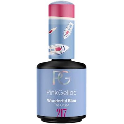 Pink Gellac Vernis Semi Permanent, Vegan 217 Wonderful Blue 15ml Vernis Gel UV Semi Permanent Noir Pour 14 Jours Gel Polish Facile à Utiliser de Qualité Salon Facile à Enlever - Publicité Pink Gellac Vernis Semi Permanent, Vegan 217 Wonderful Blue 15ml Vernis Gel UV Semi Permanent Noir Pour 14 Jours Gel Polish Facile à Utiliser de Qualité Salon Facile à Enlever - Publicité