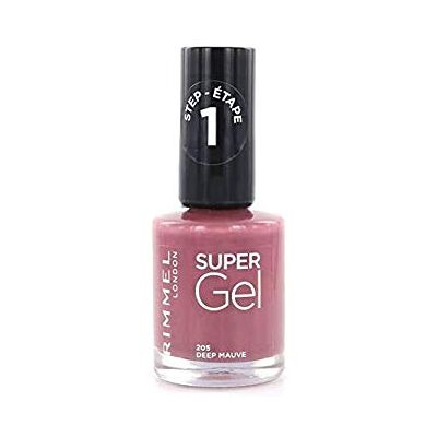 Rimmel Super Gel Nail Polish N.205 Deep Mauve - Publicité Rimmel Super Gel Nail Polish N.205 Deep Mauve - Publicité