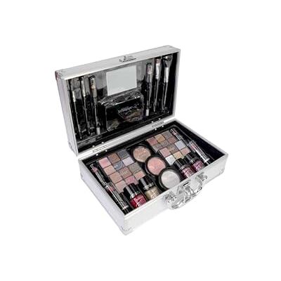 bonvoyage , Coffret Maquillage Femme, Inclut Rouge à Lèvres, Ombres à Paupières, Blush, Vernis à Ongles, et Miroir, Mallette Métallique Portable et Légère, Bon Voyage - Publicité bonvoyage , Coffret Maquillage Femme, Inclut Rouge à Lèvres, Ombres à Paupières, Blush, Vernis à Ongles, et Miroir, Mallette Métallique Portable et Légère, Bon Voyage - Publicité