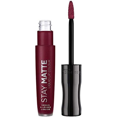 Rimmel Rouge à Lèvres Stay Matte Liquide Fini mat Waterproof et sans transfert 810 Plum this Show 5,5ml - Publicité Rimmel Rouge à Lèvres Stay Matte Liquide Fini mat Waterproof et sans transfert 810 Plum this Show 5,5ml - Publicité