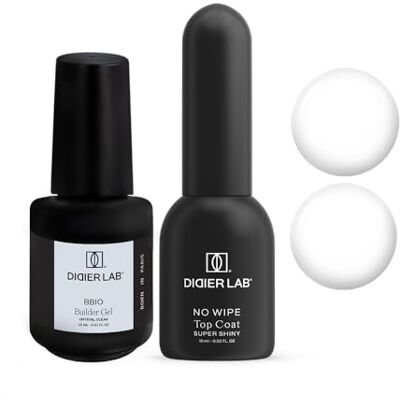 DIDIER LAB – Builder Gel en Flacon BBIO 15ml e tGel Top Coat Super Shiny 10ml Set – Base Constructrice Transparente et Fini Ultra Brillant pour Ongles Solides et Longue Tenue –Formule Durable No Wipe - Publicité DIDIER LAB – Builder Gel en Flacon BBIO 15ml e tGel Top Coat Super Shiny 10ml Set – Base Constructrice Transparente et Fini Ultra Brillant pour Ongles Solides et Longue Tenue –Formule Durable No Wipe - Publicité