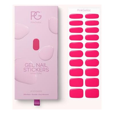 Pink Gellac Ongles Gel Autocollant UV Stickers Ongles 0023 Rosy Red Pour Nail Art Autocollant Ongle Facile a Utiliser de Qualité Salon Facile a Enlever 20 Pièces en 10 Tailles - Publicité Pink Gellac Ongles Gel Autocollant UV Stickers Ongles 0023 Rosy Red Pour Nail Art Autocollant Ongle Facile a Utiliser de Qualité Salon Facile a Enlever 20 Pièces en 10 Tailles - Publicité
