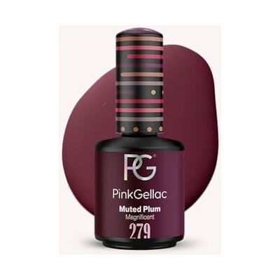 Pink Gellac Vernis Semi Permanent, Vegan 279 Muted Plum 15ml - Publicité Pink Gellac Vernis Semi Permanent, Vegan 279 Muted Plum 15ml - Publicité