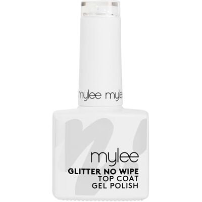 MYLEE Vernis à Ongles Gel No-Wipe Glitter Top Coat 15ml, UV/LED Nail Art - Publicité MYLEE Vernis à Ongles Gel No-Wipe Glitter Top Coat 15ml, UV/LED Nail Art - Publicité