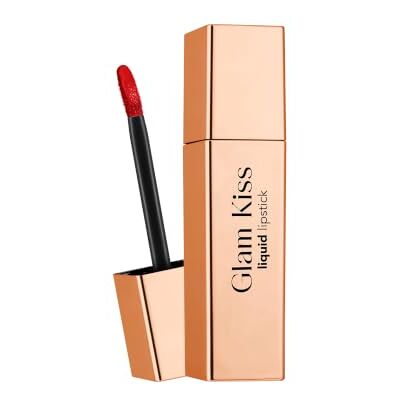 Flormar Glam Kiss Rouge à lèvres liquide Tenue jusqu'à 16 h Brillance en verre brillant et finition longue durée 008 Scarlet Heat 3,5 ml - Publicité Flormar Glam Kiss Rouge à lèvres liquide Tenue jusqu'à 16 h Brillance en verre brillant et finition longue durée 008 Scarlet Heat 3,5 ml - Publicité