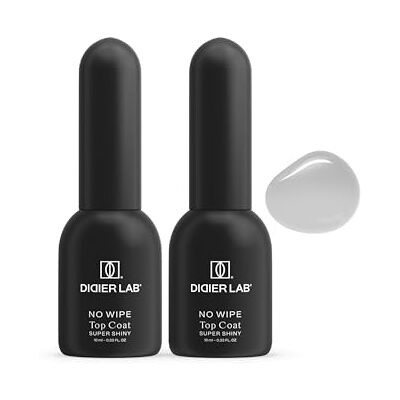 DIDIER LAB Vernis Semi Permanent Top Coat Gel UV Super Shiny Gel Finition Ongle UV Brillant Nouvelle Formule Sans Résidu et Sans HEMA No Wipe Top Coat pour Manucure Longue Durée 2x10ml - Publicité DIDIER LAB Vernis Semi Permanent Top Coat Gel UV Super Shiny Gel Finition Ongle UV Brillant Nouvelle Formule Sans Résidu et Sans HEMA No Wipe Top Coat pour Manucure Longue Durée 2x10ml - Publicité