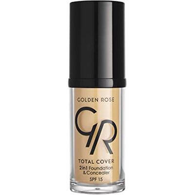 Golden Rose Total Cover 2in1 Foundation & Concealer 03 ALMOND - Publicité Golden Rose Total Cover 2in1 Foundation & Concealer 03 ALMOND - Publicité