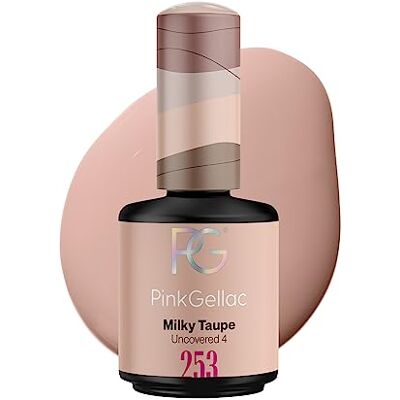 Pink Gellac Vernis Semi Permanent, Vegan 253 Milky Taupe 15ml - Publicité Pink Gellac Vernis Semi Permanent, Vegan 253 Milky Taupe 15ml - Publicité