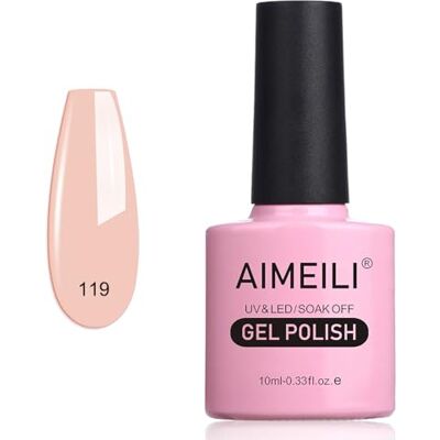 AIMEILI Soak Off UV LED Vernis à Ongles Gel Semi-Permanent Gel Polish Clivia Miniata (119) 10ml - Publicité AIMEILI Soak Off UV LED Vernis à Ongles Gel Semi-Permanent Gel Polish Clivia Miniata (119) 10ml - Publicité