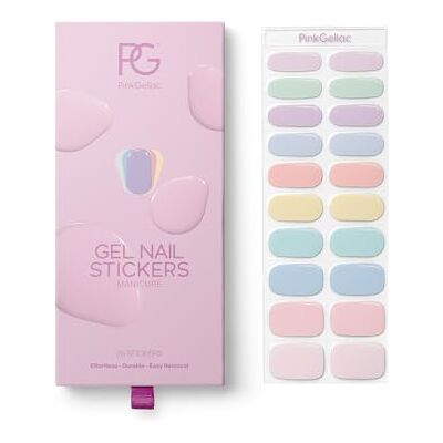 Pink Gellac Ongles Gel Autocollant UV Stickers Ongles 0002 Pastel Party Pour Nail Art Autocollant Ongle Facile a Utiliser de Qualité Salon Facile a Enlever 20 Pièces en 10 Tailles - Publicité Pink Gellac Ongles Gel Autocollant UV Stickers Ongles 0002 Pastel Party Pour Nail Art Autocollant Ongle Facile a Utiliser de Qualité Salon Facile a Enlever 20 Pièces en 10 Tailles - Publicité