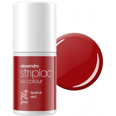 alessandro Striplac UV-Nagellack Lipstick Red Deckend & Kratzfest bis zu 15 Tage Leichtes Auftragen Schonende Abziehtechnologie Vegan Rot, 6,5ml - Publicité alessandro Striplac UV-Nagellack Lipstick Red Deckend & Kratzfest bis zu 15 Tage Leichtes Auftragen Schonende Abziehtechnologie Vegan Rot, 6,5ml - Publicité
