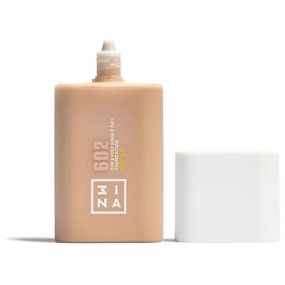 3ina The Every Single Day Foundation SPF 50 602 Neutre clair fond de teint liquide avec indice SPF 50 À base de 2 % de Niacinamide À couvrance légère à moyenne Vegan Cruelty Free - Publicité 3ina The Every Single Day Foundation SPF 50 602 Neutre clair fond de teint liquide avec indice SPF 50 À base de 2 % de Niacinamide À couvrance légère à moyenne Vegan Cruelty Free - Publicité