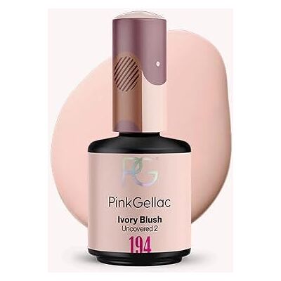 Pink Gellac Vernis Semi Permanent, Vegan 194 Ivory Blush 15 ml Vernis Gel UV Semi Permanent Noir Pour 14 Jours Gel Polish Facile à Utiliser de Qualité Salon Facile à Enlever - Publicité Pink Gellac Vernis Semi Permanent, Vegan 194 Ivory Blush 15 ml Vernis Gel UV Semi Permanent Noir Pour 14 Jours Gel Polish Facile à Utiliser de Qualité Salon Facile à Enlever - Publicité