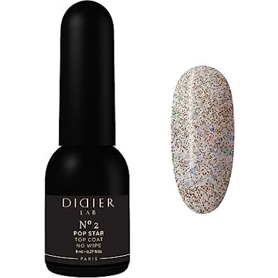 DIDIER LAB Premium Pop Star No2 Top Coat Semi Permanent Vernis Semi Permanent Lisse Les Irrégularités Vernis à Ongles Vernis Gel UV Semi Permanent Gel Pour Ongle Gel Polish Ongle UV - Publicité DIDIER LAB Premium Pop Star No2 Top Coat Semi Permanent Vernis Semi Permanent Lisse Les Irrégularités Vernis à Ongles Vernis Gel UV Semi Permanent Gel Pour Ongle Gel Polish Ongle UV - Publicité