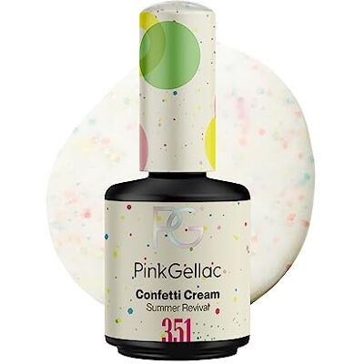 Pink Gellac Vernis Semi Permanent, Vegan 351 Confetti Cream 15ml - Publicité Pink Gellac Vernis Semi Permanent, Vegan 351 Confetti Cream 15ml - Publicité