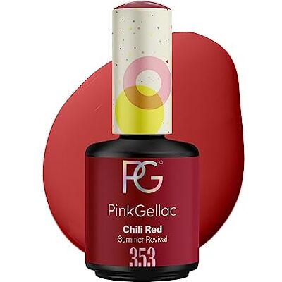 Pink Gellac Vernis Semi Permanent 353 Chili Red 15ml Vernis à Ongles Gel Pour 14+ Jours de Manucure Impeccable Facile à Utiliser Semi Permanent Facile à Enlever - Publicité Pink Gellac Vernis Semi Permanent 353 Chili Red 15ml Vernis à Ongles Gel Pour 14+ Jours de Manucure Impeccable Facile à Utiliser Semi Permanent Facile à Enlever - Publicité