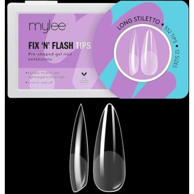 Mylee - FIX 'N' FLASH Tips - Long Stiletto - Nail Design - Nail Tips - Publicité Mylee - FIX 'N' FLASH Tips - Long Stiletto - Nail Design - Nail Tips - Publicité