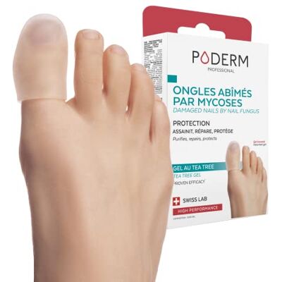 PODERM – MYCOSE DES ONGLES – CAPUCHON D’ORTEIL PROTECTEUR & RÉPARATEUR – GEL TEA TREE Breveté Favorise une repousse homogène/lisse de l’ongle – Actifs 100% Naturels – Taille M Swiss Lab - Publicité PODERM – MYCOSE DES ONGLES – CAPUCHON D’ORTEIL PROTECTEUR & RÉPARATEUR – GEL TEA TREE Breveté Favorise une repousse homogène/lisse de l’ongle – Actifs 100% Naturels – Taille M Swiss Lab - Publicité