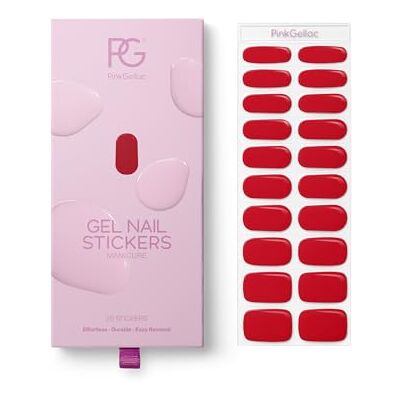 Pink Gellac Ongles Gel Autocollant UV Stickers Ongles 0034 Rocking Red Pour Nail Art Autocollant Ongle Facile a Utiliser de Qualité Salon Facile a Enlever 20 Pièces en 10 Tailles - Publicité Pink Gellac Ongles Gel Autocollant UV Stickers Ongles 0034 Rocking Red Pour Nail Art Autocollant Ongle Facile a Utiliser de Qualité Salon Facile a Enlever 20 Pièces en 10 Tailles - Publicité