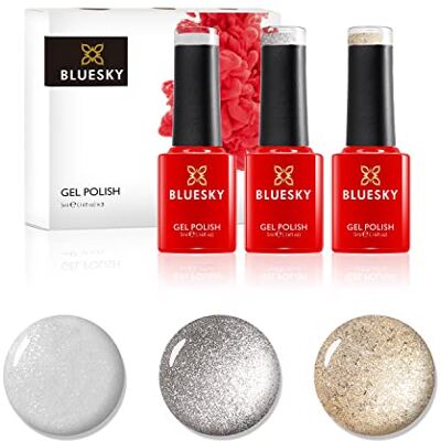 Vernis en Gel Bluesky - Paillettes Argent A018 - Brillance Haute 14 Jours - Vernis - Publicité Vernis en Gel Bluesky - Paillettes Argent A018 - Brillance Haute 14 Jours - Vernis - Publicité