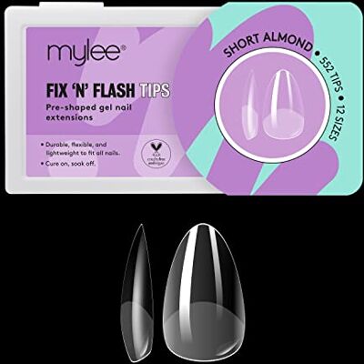 Mylee - Fix N Flash Soft Gel Tips - Short Almond - Pointes d’ongles - Publicité Mylee - Fix N Flash Soft Gel Tips - Short Almond - Pointes d’ongles - Publicité