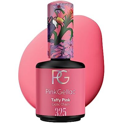 Pink Gellac Vernis Semi Permanent, Vegan 325 Taffy Pink 15ml Vernis Gel UV Semi Permanent Noir Pour 14 Jours Gel Polish Facile à Utiliser de Qualité Salon Facile à Enlever - Publicité Pink Gellac Vernis Semi Permanent, Vegan 325 Taffy Pink 15ml Vernis Gel UV Semi Permanent Noir Pour 14 Jours Gel Polish Facile à Utiliser de Qualité Salon Facile à Enlever - Publicité