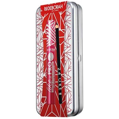 DEBORAH Milano Coffret cadeau pour femme Maquillage pour les yeux en étain, avec mascara Like a PRO et crayon 24 heures 251 noir, n° 6 - Publicité DEBORAH Milano Coffret cadeau pour femme Maquillage pour les yeux en étain, avec mascara Like a PRO et crayon 24 heures 251 noir, n° 6 - Publicité
