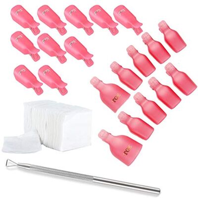 JZK Ensemble d'Outils pour Dissolvant d'Ongles 10x Pinces à Doigts, 10x Clips pour Orteils, 200x Cotons et Outil pour Gel UV Acrylique - Publicité JZK Ensemble d'Outils pour Dissolvant d'Ongles 10x Pinces à Doigts, 10x Clips pour Orteils, 200x Cotons et Outil pour Gel UV Acrylique - Publicité