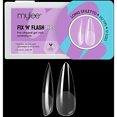Mylee - FIX 'N' FLASH Tips - Long Stiletto - Nail Design - Nail Tips - Publicité Mylee - FIX 'N' FLASH Tips - Long Stiletto - Nail Design - Nail Tips - Publicité
