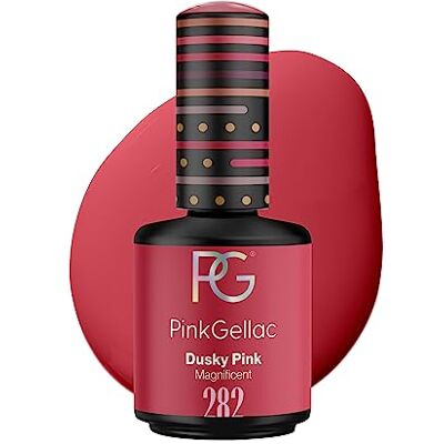 Pink Gellac Vernis Semi Permanent, Vegan 282 Dusky Pink 15ml Vernis Gel UV Semi Permanent Noir Pour 14 Jours Gel Polish Facile à Utiliser de Qualité Salon Facile à Enlever - Publicité Pink Gellac Vernis Semi Permanent, Vegan 282 Dusky Pink 15ml Vernis Gel UV Semi Permanent Noir Pour 14 Jours Gel Polish Facile à Utiliser de Qualité Salon Facile à Enlever - Publicité