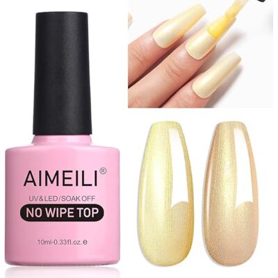 AIMEILI 2 en 1 Brillant Perle Top Coat Vernis à Ongles Gel Semi Permanent Nacré Glitter Finish No Wipe Top Coat Longue Durée 10ml 11 - Publicité AIMEILI 2 en 1 Brillant Perle Top Coat Vernis à Ongles Gel Semi Permanent Nacré Glitter Finish No Wipe Top Coat Longue Durée 10ml 11 - Publicité