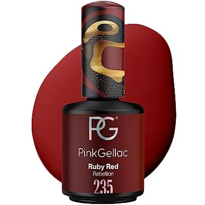 Pink Gellac Vernis Semi Permanent, Vegan 235 Ruby Red 15ml - Publicité Pink Gellac Vernis Semi Permanent, Vegan 235 Ruby Red 15ml - Publicité
