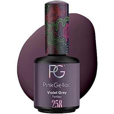Pink Gellac Vernis Semi Permanent, Vegan 258 Violet Grey 15ml - Publicité Pink Gellac Vernis Semi Permanent, Vegan 258 Violet Grey 15ml - Publicité