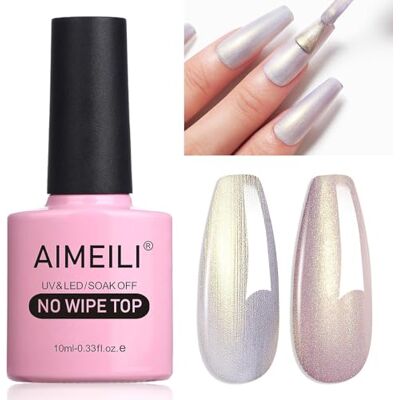 AIMEILI 2 en 1 Brillant Perle Top Coat Vernis à Ongles Gel Semi Permanent Nacré Glitter Finish No Wipe Top Coat Longue Durée 10ml 12 - Publicité AIMEILI 2 en 1 Brillant Perle Top Coat Vernis à Ongles Gel Semi Permanent Nacré Glitter Finish No Wipe Top Coat Longue Durée 10ml 12 - Publicité