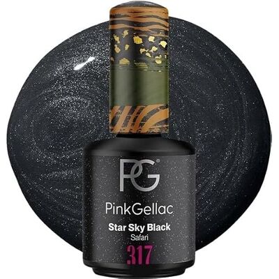 Pink Gellac Vernis Semi Permanent, Vegan 317 Star Sky Black 15ml - Publicité Pink Gellac Vernis Semi Permanent, Vegan 317 Star Sky Black 15ml - Publicité
