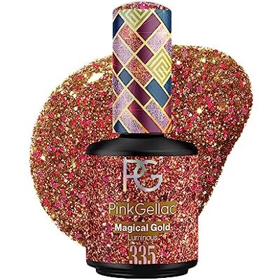 Pink Gellac Vernis Semi Permanent, Vegan 335 Magical Gold 15ml - Publicité Pink Gellac Vernis Semi Permanent, Vegan 335 Magical Gold 15ml - Publicité