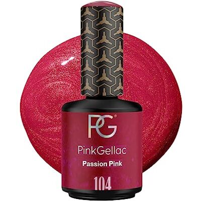 Pink Gellac Vernis Semi Permanent, Vegan 104 Passion Pink 15 ml Vernis Gel UV Semi Permanent Noir Pour 14 Jours Gel Polish Facile à Utiliser de Qualité Salon Facile à Enlever - Publicité Pink Gellac Vernis Semi Permanent, Vegan 104 Passion Pink 15 ml Vernis Gel UV Semi Permanent Noir Pour 14 Jours Gel Polish Facile à Utiliser de Qualité Salon Facile à Enlever - Publicité