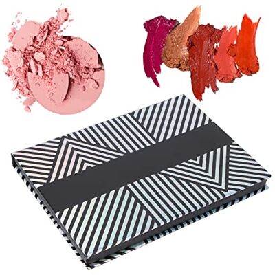 Brrnoo Palette de Fard à Paupières Magnétique Vide à Rayures Noires et Blanches avec Miroir Adhésif pour Fard à Paupières Rouge à Lèvres et Blush en Poudre - Publicité Brrnoo Palette de Fard à Paupières Magnétique Vide à Rayures Noires et Blanches avec Miroir Adhésif pour Fard à Paupières Rouge à Lèvres et Blush en Poudre - Publicité