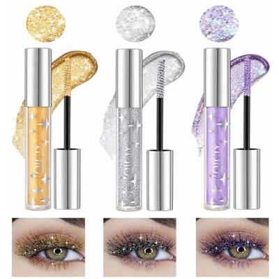 KTouler Mascara Pailleté Volume et longueur Longue durée Scintillant Waterproof Curl,Anti-Sweat,No Blooming,Multi Colored for Eyelashes Kit de Mascara Pour les Yeux Des Femmes (A, 3 Colors/Set) - Publicité KTouler Mascara Pailleté Volume et longueur Longue durée Scintillant Waterproof Curl,Anti-Sweat,No Blooming,Multi Colored for Eyelashes Kit de Mascara Pour les Yeux Des Femmes (A, 3 Colors/Set) - Publicité
