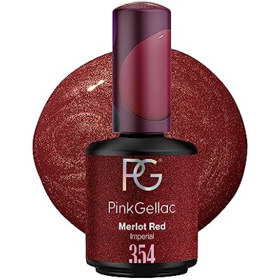 Pink Gellac Vernis Semi Permanent, Vegan 354 Merlot Red 15ml Vernis Gel UV Semi Permanent Noir Pour 14 Jours Gel Polish Facile à Utiliser de Qualité Salon Facile à Enlever - Publicité Pink Gellac Vernis Semi Permanent, Vegan 354 Merlot Red 15ml Vernis Gel UV Semi Permanent Noir Pour 14 Jours Gel Polish Facile à Utiliser de Qualité Salon Facile à Enlever - Publicité