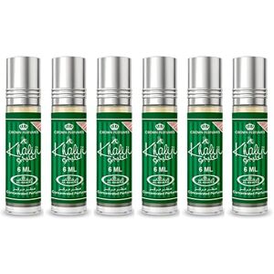 Al Rehab Lot de 6 Muscs Parfum Huile Parfumée KHALIJI 6 ml Sans Alcool – Notes Fraîches Mandarine Citron Bois de Santal & Épicées Cardamome – Huile de Parfum Orientale Longue Tenue pour Homme - Publicité Al Rehab Lot de 6 Muscs Parfum Huile Parfumée KHALIJI 6 ml Sans Alcool – Notes Fraîches Mandarine Citron Bois de Santal & Épicées Cardamome – Huile de Parfum Orientale Longue Tenue pour Homme - Publicité