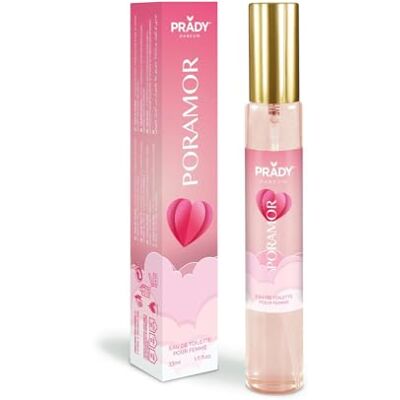 PRADY Eau de Toilette Poramor 33 ML Parfum élégant et romantique pour une touche de sophistication charmante. Publicité PRADY Eau de Toilette Poramor 33 ML Parfum élégant et romantique pour une touche de sophistication charmante. Publicité