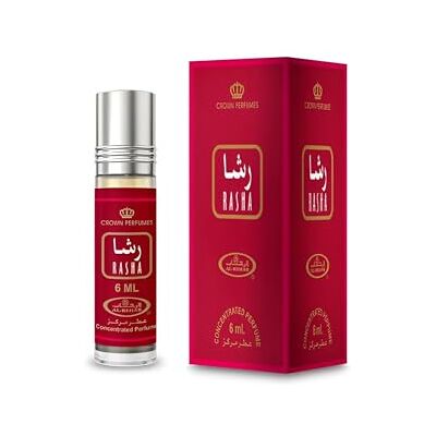 Al Rehab Musc Parfum RASHA 6 ml aux Notes Fraîches Florales Vanillées Boisées Sans Alcool – Huile Parfumée Orientale Femme & Homme - Publicité Al Rehab Musc Parfum RASHA 6 ml aux Notes Fraîches Florales Vanillées Boisées Sans Alcool – Huile Parfumée Orientale Femme & Homme - Publicité