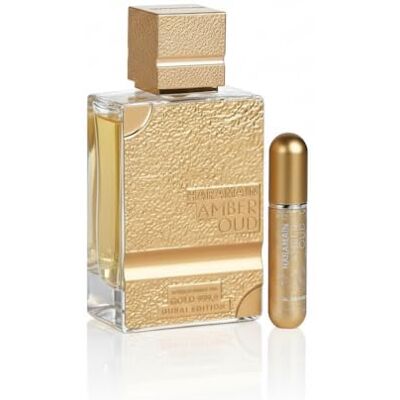 Al Haramain Amber Oud Gold 999.9 Édition Dubaï 75 ml Extrait de parfum de luxe en vaporisateur pour femme et homme Parfum riche et élégant Authentique parfum d'oud arabe - Publicité Al Haramain Amber Oud Gold 999.9 Édition Dubaï 75 ml Extrait de parfum de luxe en vaporisateur pour femme et homme Parfum riche et élégant Authentique parfum d'oud arabe - Publicité