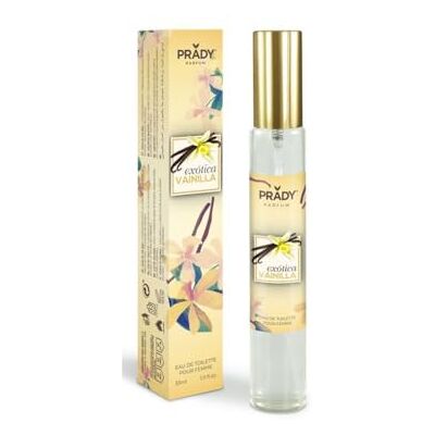 PRADY Eau de Toilette Exotica Vanille Femme 33 ml Une touche de paradis fruité. Publicité PRADY Eau de Toilette Exotica Vanille Femme 33 ml Une touche de paradis fruité. Publicité