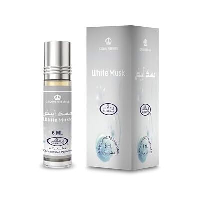 Al Rehab Huile de Parfum WHITE MUSK 6 ml Musc Blanc Propre Poudré Boisé – Huile Parfumée Orientale pour Homme et Femme Sans Alcool - Publicité Al Rehab Huile de Parfum WHITE MUSK 6 ml Musc Blanc Propre Poudré Boisé – Huile Parfumée Orientale pour Homme et Femme Sans Alcool - Publicité