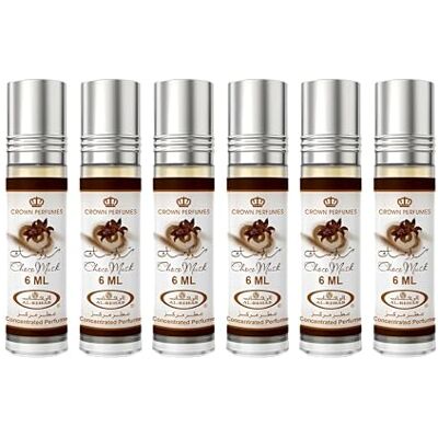Al Rehab Lot de 6 Muscs Parfum CHOCO MUSK Attar Authentique Sans Alcool Halal 6 ml 100% Huile de Qualité Supérieure - Publicité Al Rehab Lot de 6 Muscs Parfum CHOCO MUSK Attar Authentique Sans Alcool Halal 6 ml 100% Huile de Qualité Supérieure - Publicité