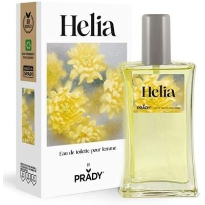 PRADY Eau de Toilette Helia Femme 100 ML Parfum féminin délicat et élégant pour une allure sophistiquée. Publicité PRADY Eau de Toilette Helia Femme 100 ML Parfum féminin délicat et élégant pour une allure sophistiquée. Publicité